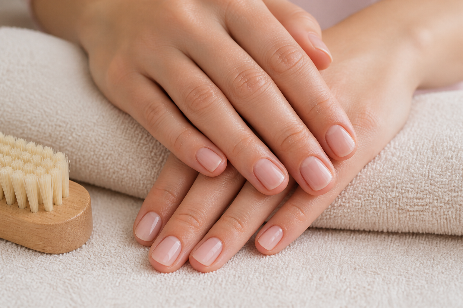 Manicura natural para una cita a domicilio